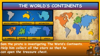 The World's Continents |3rd-7th| Interactive Google Slides + Powerpoint + Worksheet