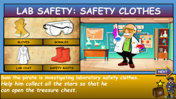 Lab Safety Clothes |1st-6th| Interactive Google Slides + Printable Worksheet +Powerpoint Version