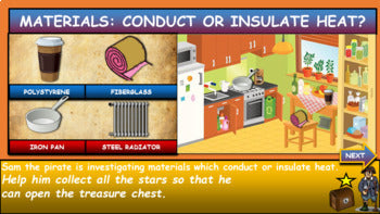Thermal Conductors & Insulators|2nd-6th| Interactive Google Slides + Powerpoint + Printable Worksheet
