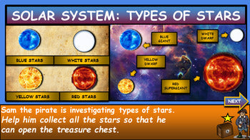 Types of Stars: Exploring Outside the Solar System:|3rd -8th| Google Slides + Powerpoint Version + Worksheet