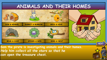 Animals and their homes |1st-4th| Powerpoint. Google Slides + Printable Worksheets