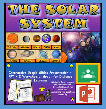 Planets Of The Solar System| 2nd-7th| Interactive Google Slides + Powerpoint  Version + Worksheets