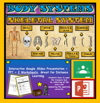 Parts of the Skeletal System|2nd-6th| Interactive Google Slides + PPT + 2 Worksheet