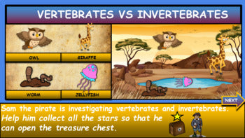 Vertebrates vs Invertebrates |2nd-6th| Interactive Google Slides + PPT+ 2 Worksheets
